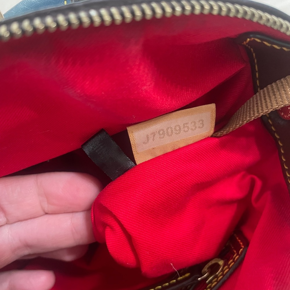 Dooney & Bourke Blue and Brown Satchel - Picture 10 of 14
